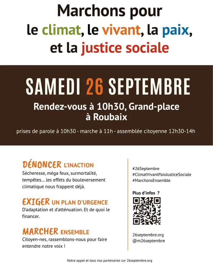 Illustration de l'événement : Marche pour le climat - le vivant - la paix - la justice sociale