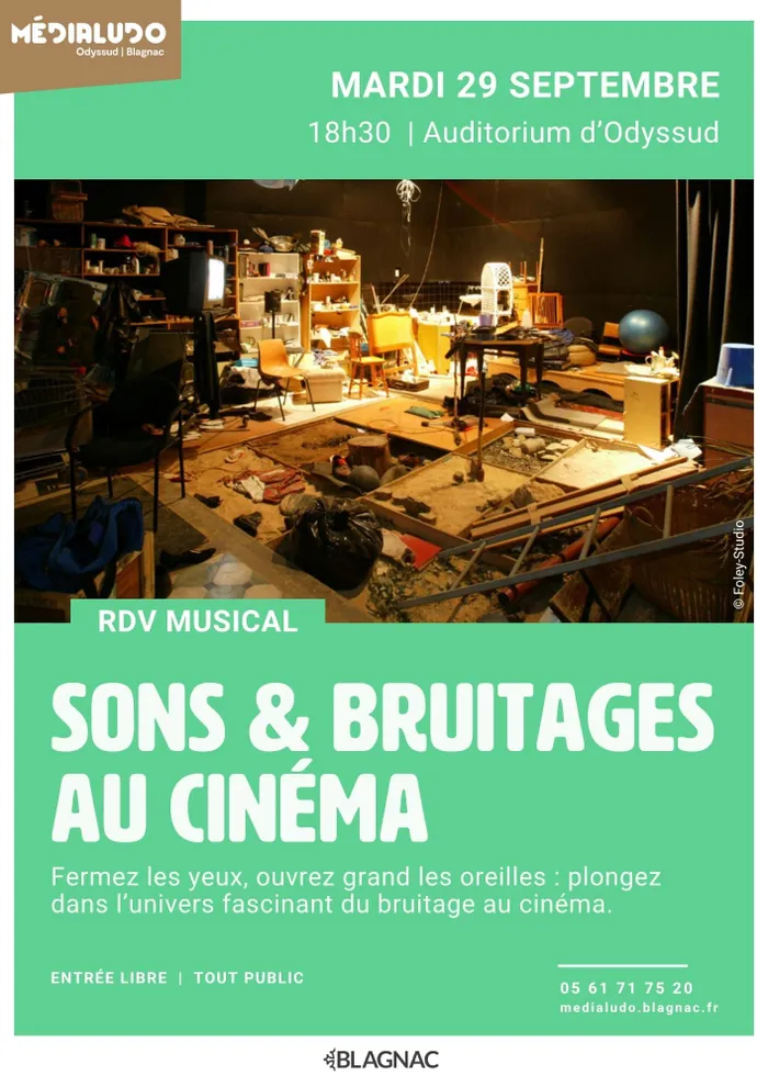 Illustration de l'événement : Conférence musicale : sons et bruitages au cinéma - Mardi 29 septembre