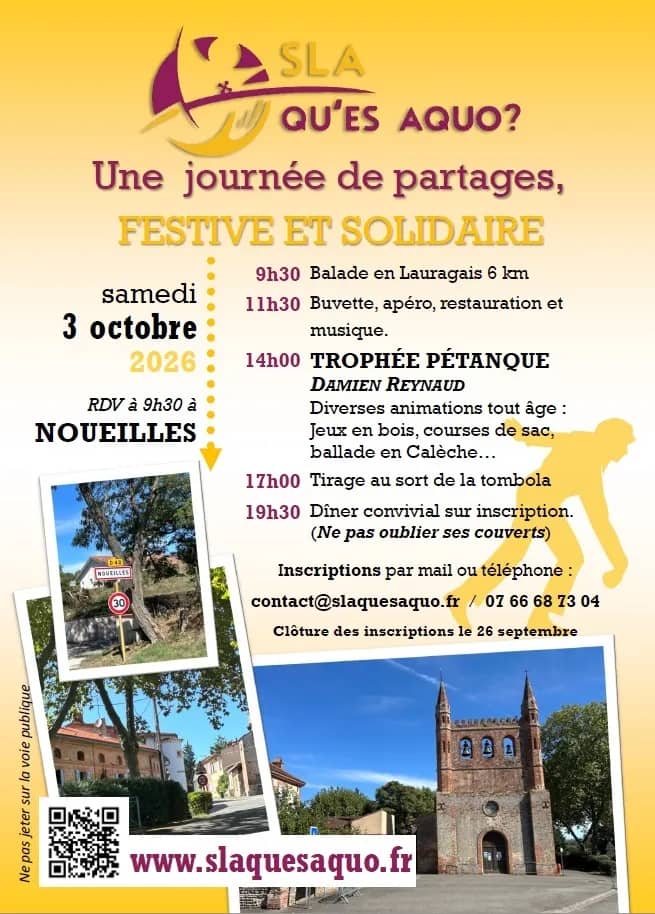 Illustration de l'événement : SLA, qu'es aquò? : le 3 octobre, c'est la Journée festive et solidaire de l'asso !