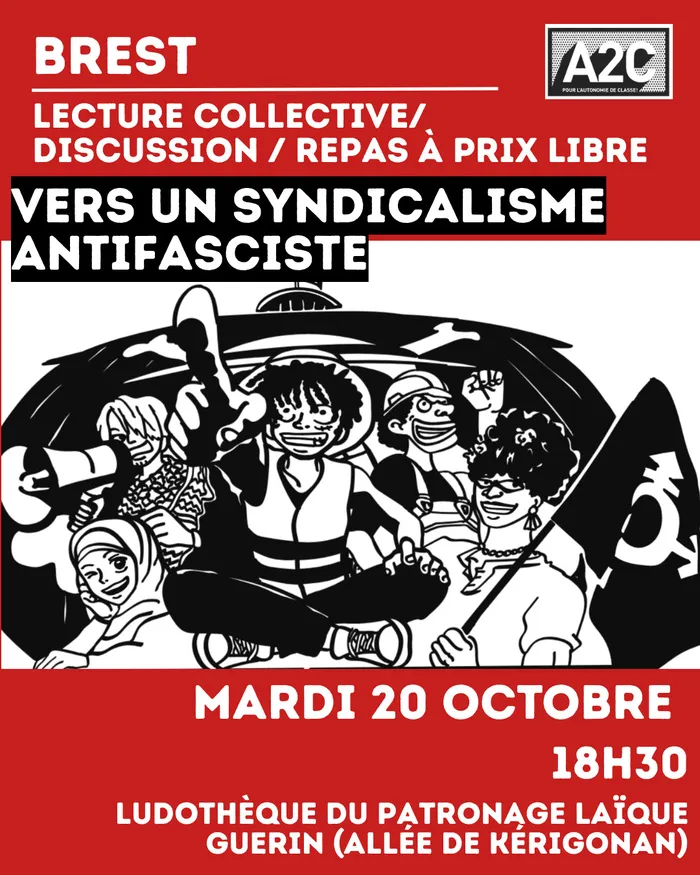 Illustration de l'événement : 🔥 Lecture collective/discussion 🔥 Vers un syndicalisme antifasciste