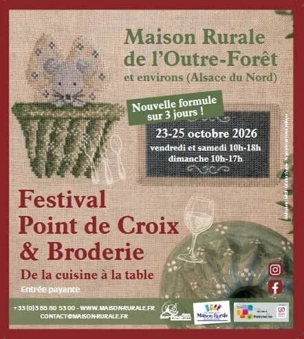 Illustration de l'événement : Festival Point de Croix et Broderie.