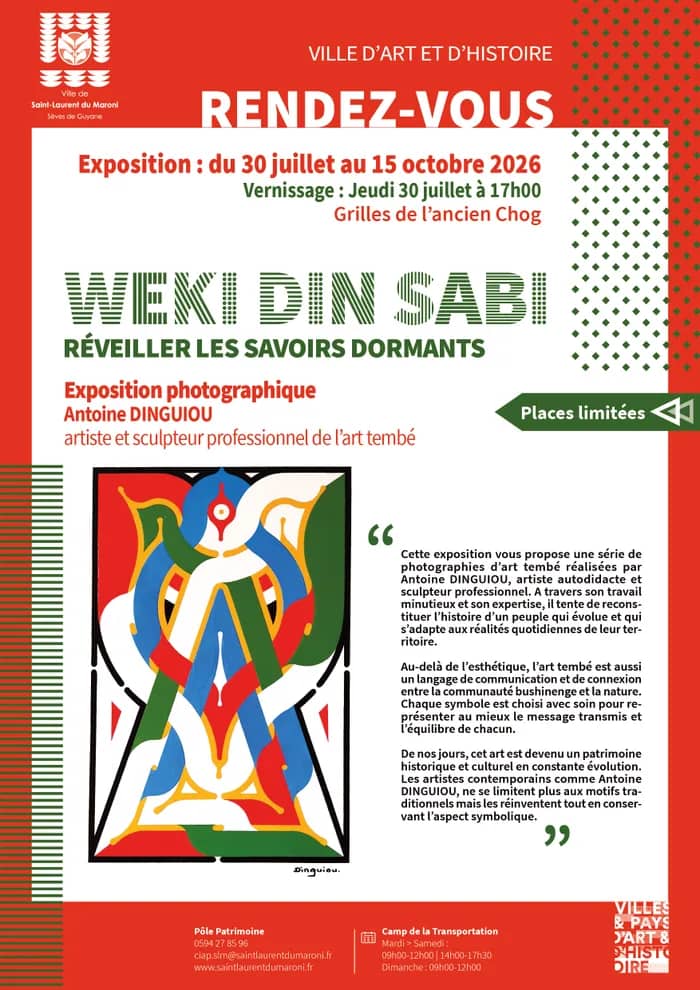 Illustration de l'événement : Visites commentées Weki din Sabi – Réveiller les savoir dormants de par l’artiste M. Antoine Dinguiou