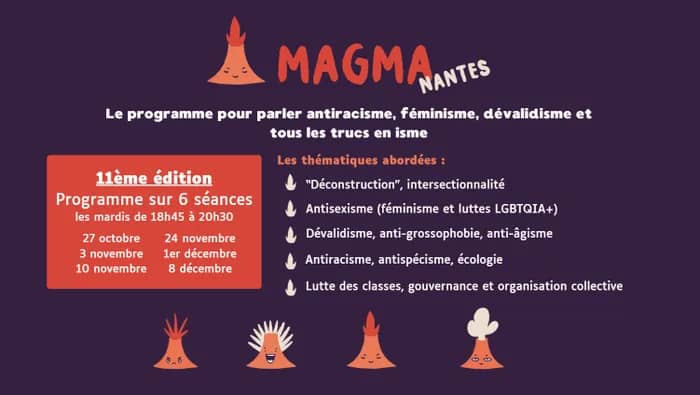 Illustration de l'événement : Programme de sensibilisation aux discriminations · Magma'Nantes #11