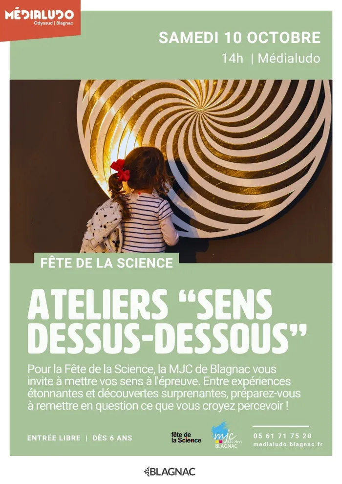 Illustration de l'événement : Fête de la science : sens dessus dessous - Samedi 10 octobre