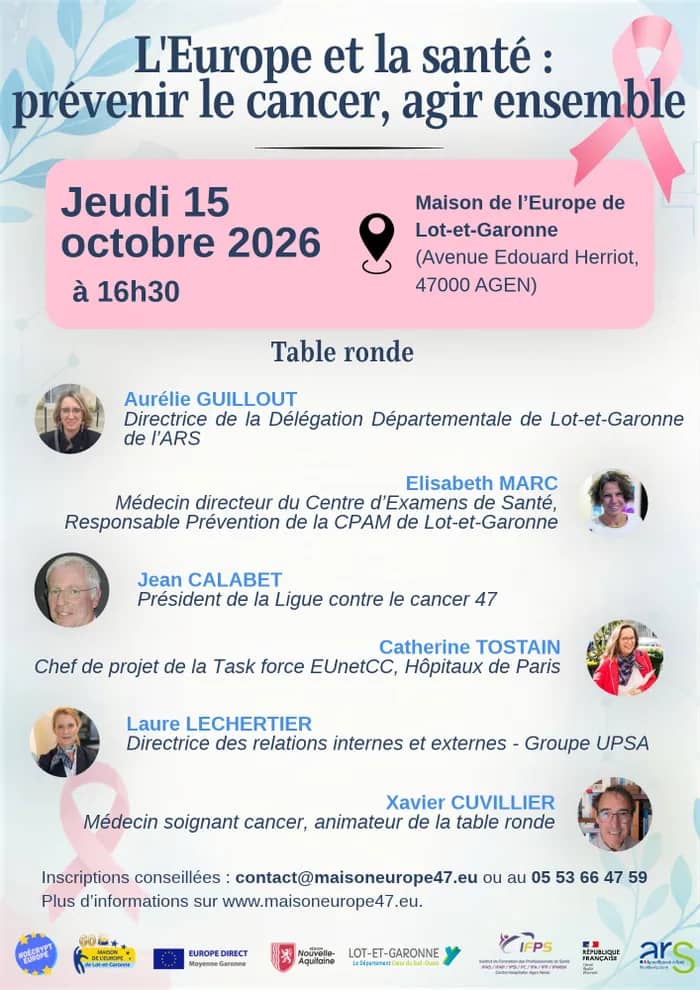 Illustration de l'événement : L'Europe et la santé : prévenir le cancer, agir ensemble