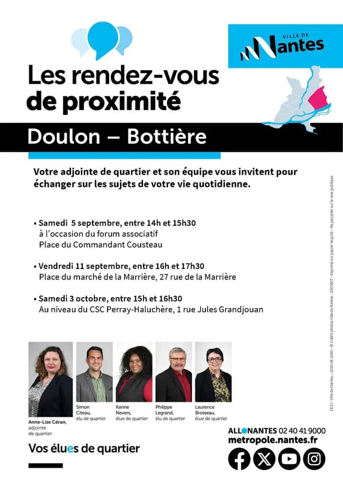 Illustration de l'événement : Les élues et élus à votre rencontre - Quartier Doulon-Bottière