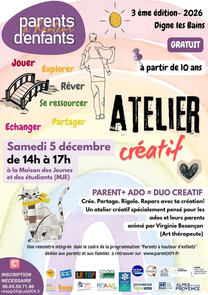 Illustration de l'événement : Atelier créatif parent-ado (à partir de 10ans)