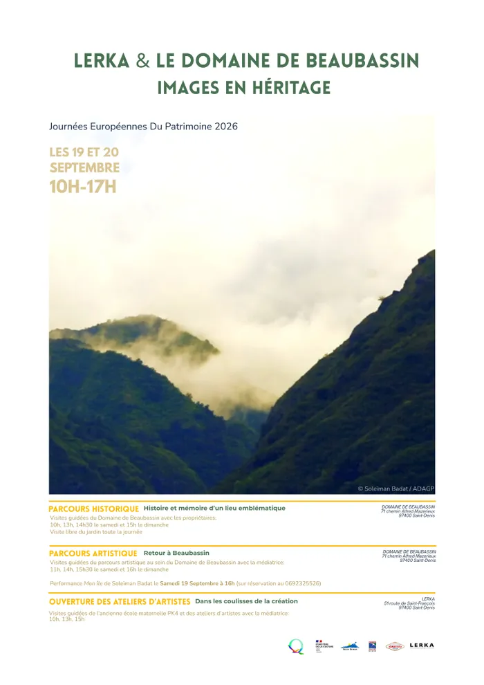 Illustration de l'événement : JOURNÉES EUROPÉENES DU PATRIMOINE /// LERKA & Le Domaine de Beaubassin: Images en héritage