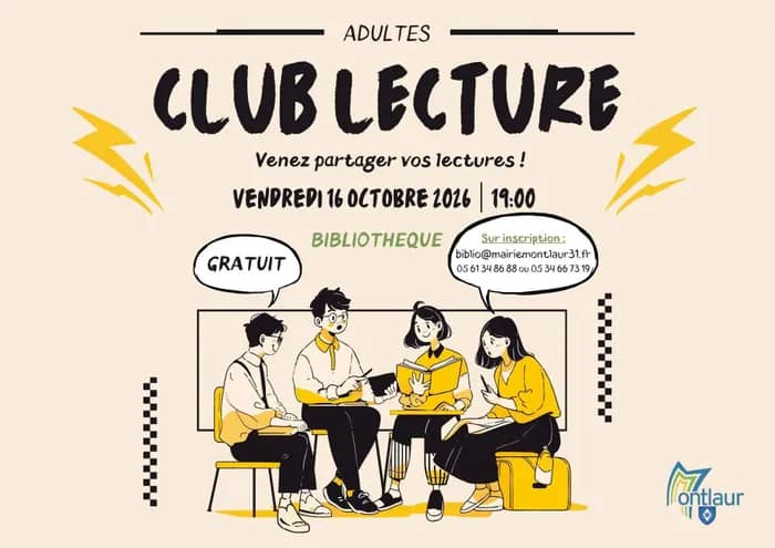 Illustration de l'événement : Club Lecture à la bibliothèque de Montlaur