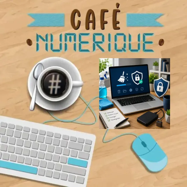 Illustration de l'événement : Café numérique : les bons réflexes pour nettoyer et sécuriser votre ordinateur