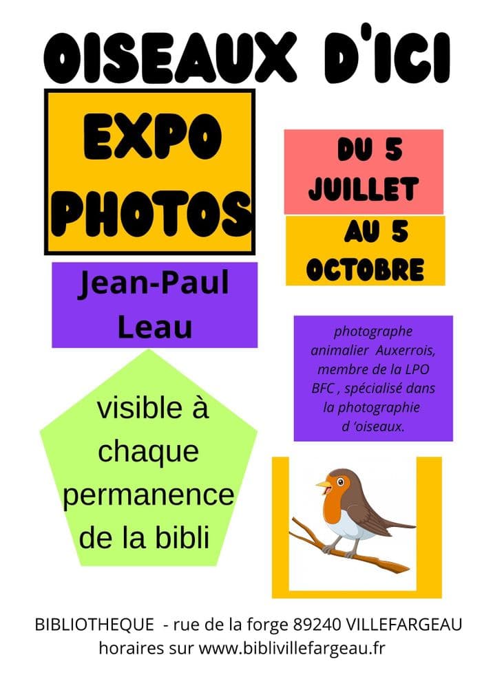 Illustration de l'événement : Découverte de PHOTOS D'OISEAUX D'ICI - Jean Paul LEAU