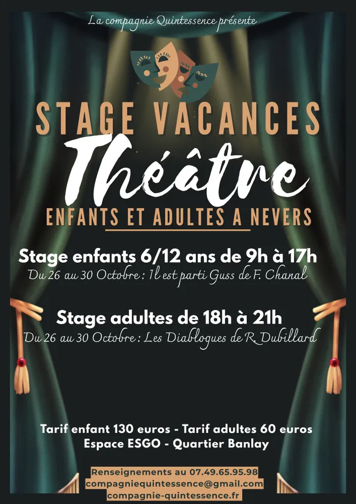 Illustration de l'événement : Stage de théâtre Vacances de Toussaint