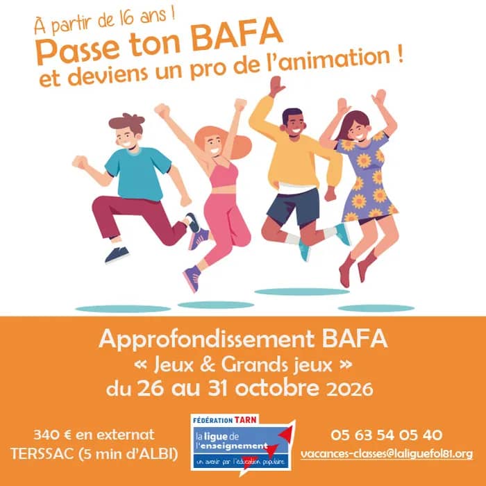 Illustration de l'événement : Stage d'approfondissement BAFA "Jeux & Grands Jeux"