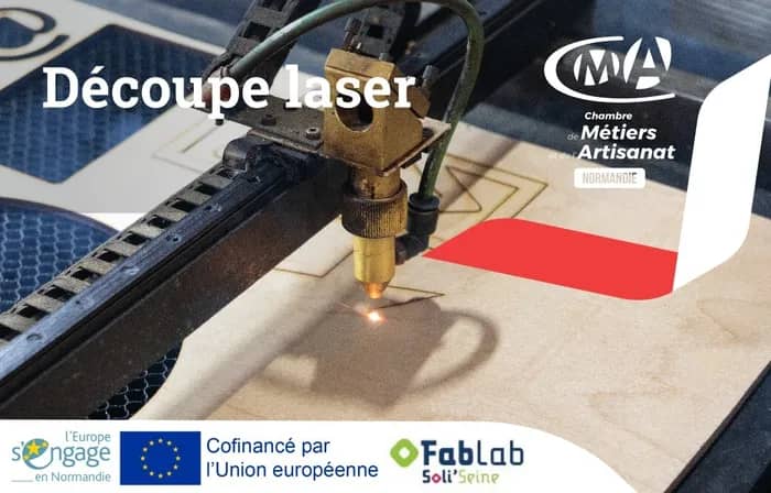 Illustration de l'événement : Atelier découverte de la découpe et gravure laser au FabLab Soli’Seine (76)