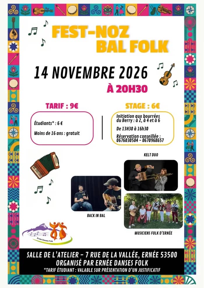 Illustration de l'événement : Bal folk fest noz stage danse