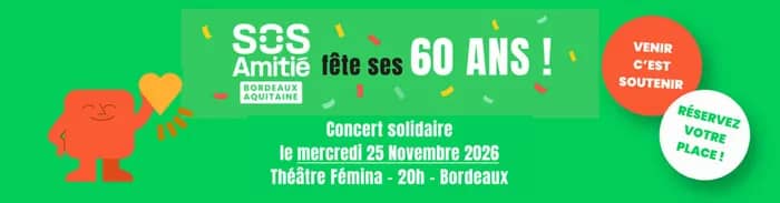 Illustration de l'événement : Célébrons 60 ans d'écoute avec S.O.S Amitié Bordeaux Aquitaine !