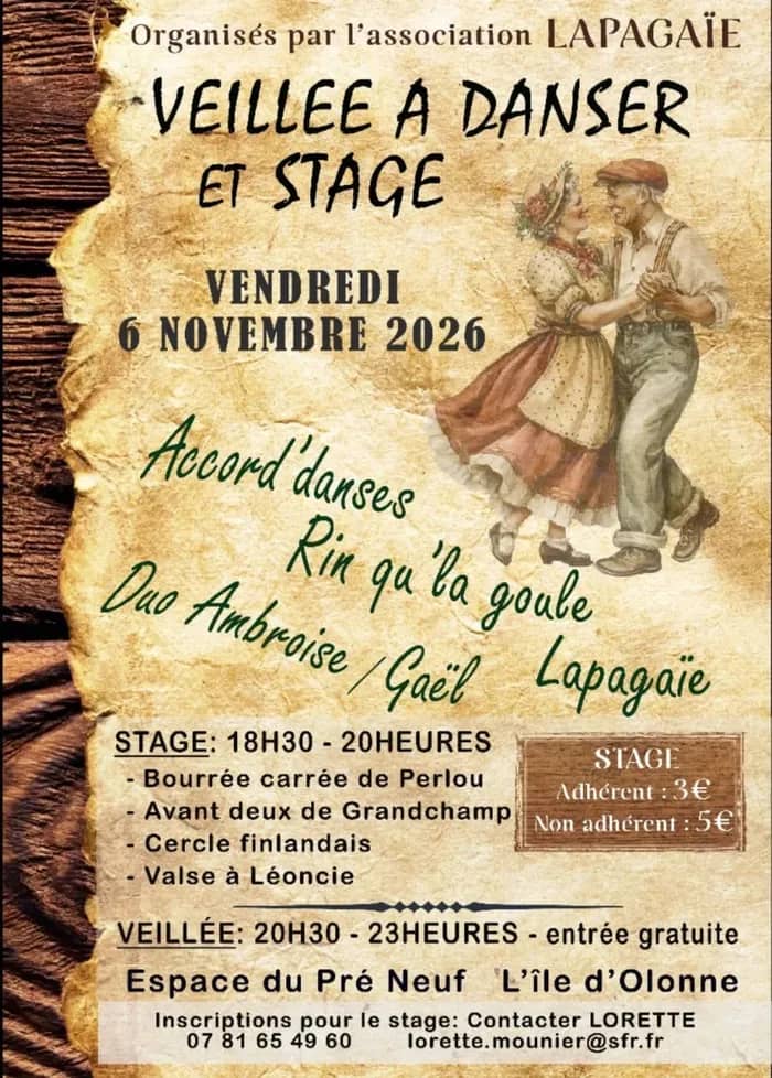 Illustration de l'événement : Stage de danses + veillée à danser