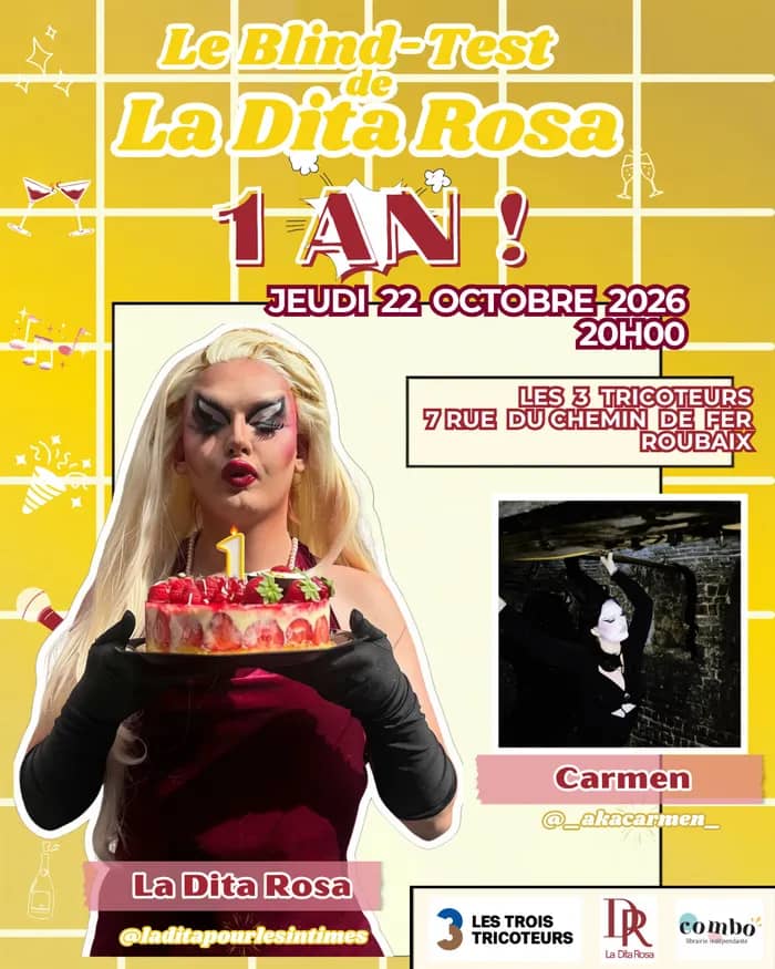 Illustration de l'événement : Le Blind-Test de La Dita Rosa, 1 AN !!!