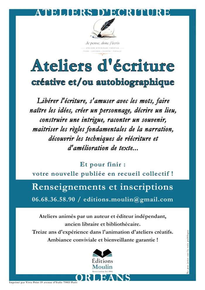 Illustration de l'événement : Ateliers d'écriture créative