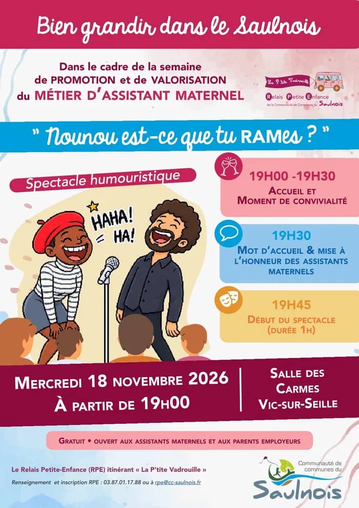 Illustration de l'événement : Spectacle humoristique sur le métier d'assistant maternel !