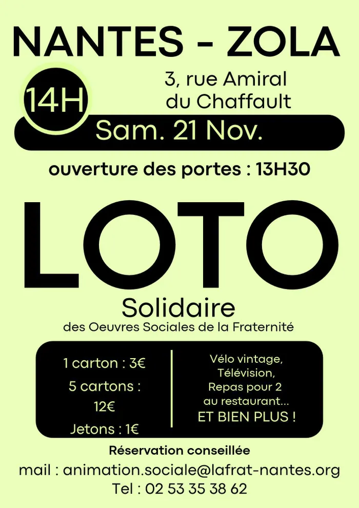 Illustration de l'événement : Loto Solidaire de la Frat'