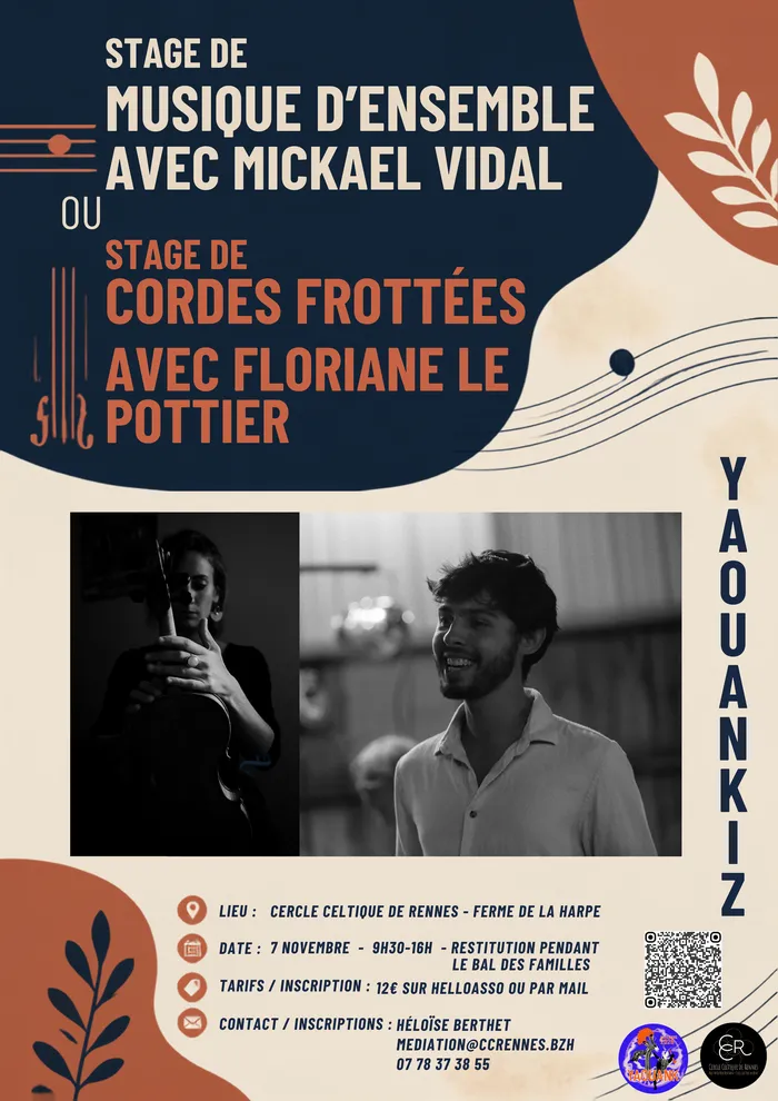 Illustration de l'événement : Stage de musique avec Mickaël Vidal et Floriane Le Pottier