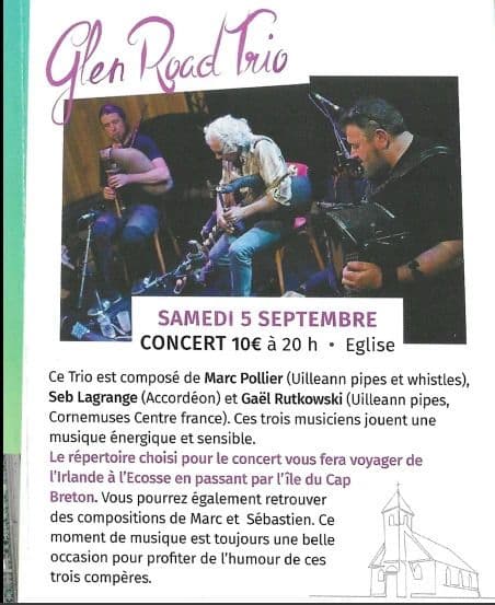 Illustration de l'événement : Concert avec Glen Road Trio