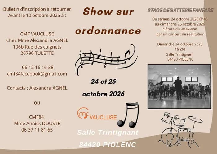 Illustration de l'événement : Stage "Show sur Ordonnance"