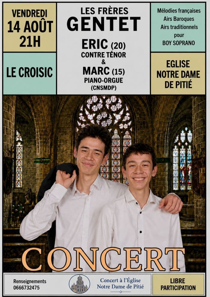 Illustration de l'événement : Concert à l'Église - Les frères Gentet