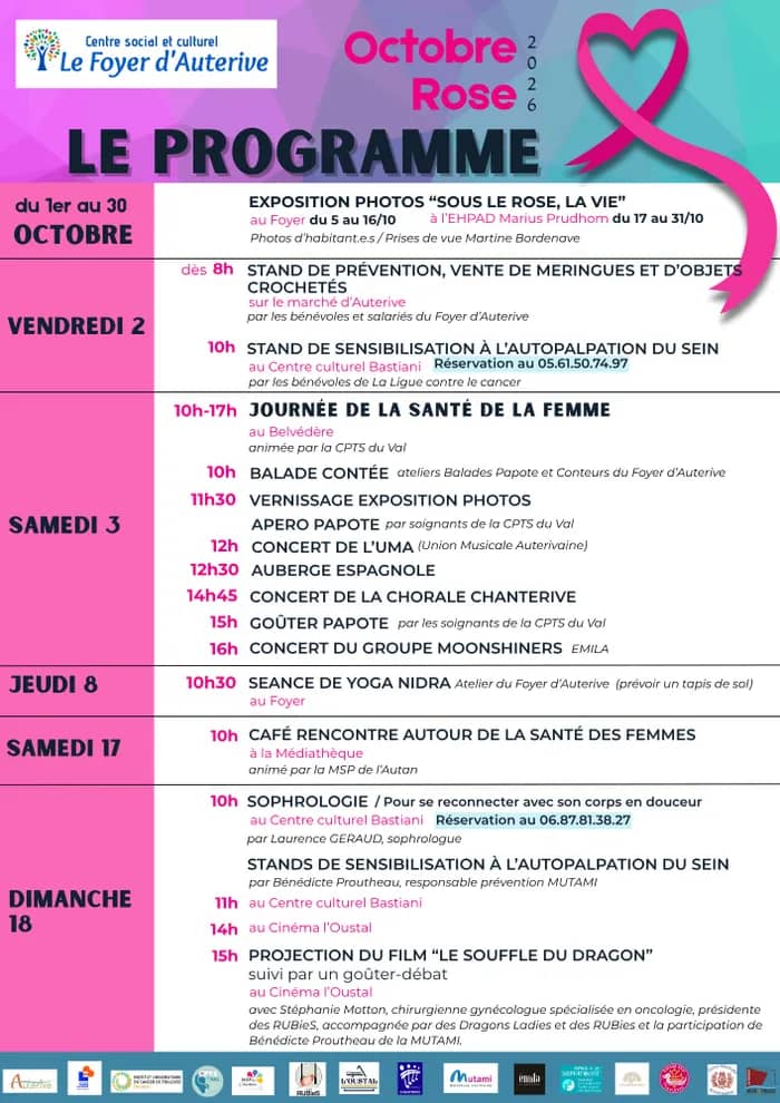 Illustration de l'événement : OCTOBRE ROSE au Centre Social et Culturel le Foyer d'Auterive