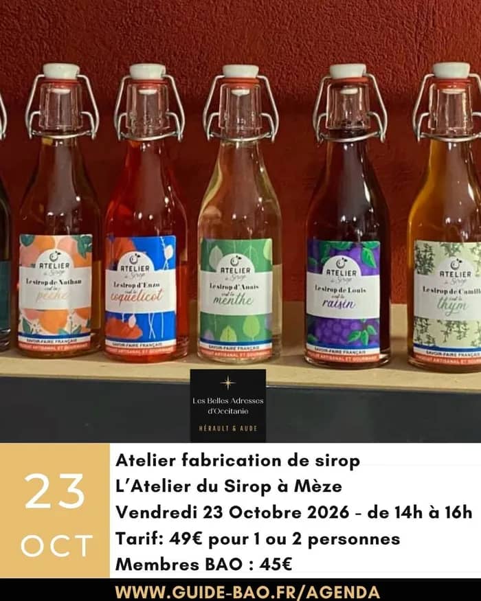 Illustration de l'événement : Atelier fabrication de sirop artisanal à Mèze