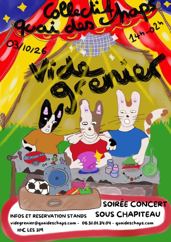 Illustration de l'événement : Vide-grenier à Quai des Chaps