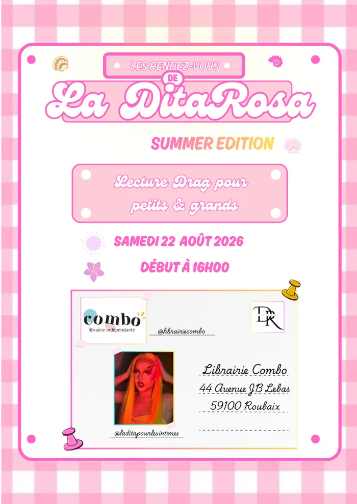 Illustration de l'événement : Les lectures drag de La Dita Rosa, Summer édition