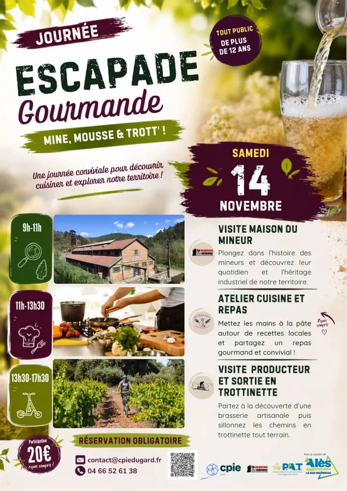 Illustration de l'événement : Journée Escapade Gourmande : Mine, mousse et trott' !