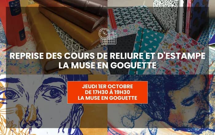Illustration de l'événement : Reprise des cours de reliure et d’estampe