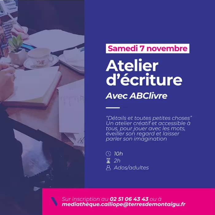 Illustration de l'événement : Atelier d’écriture « Détails et toutes petites choses »