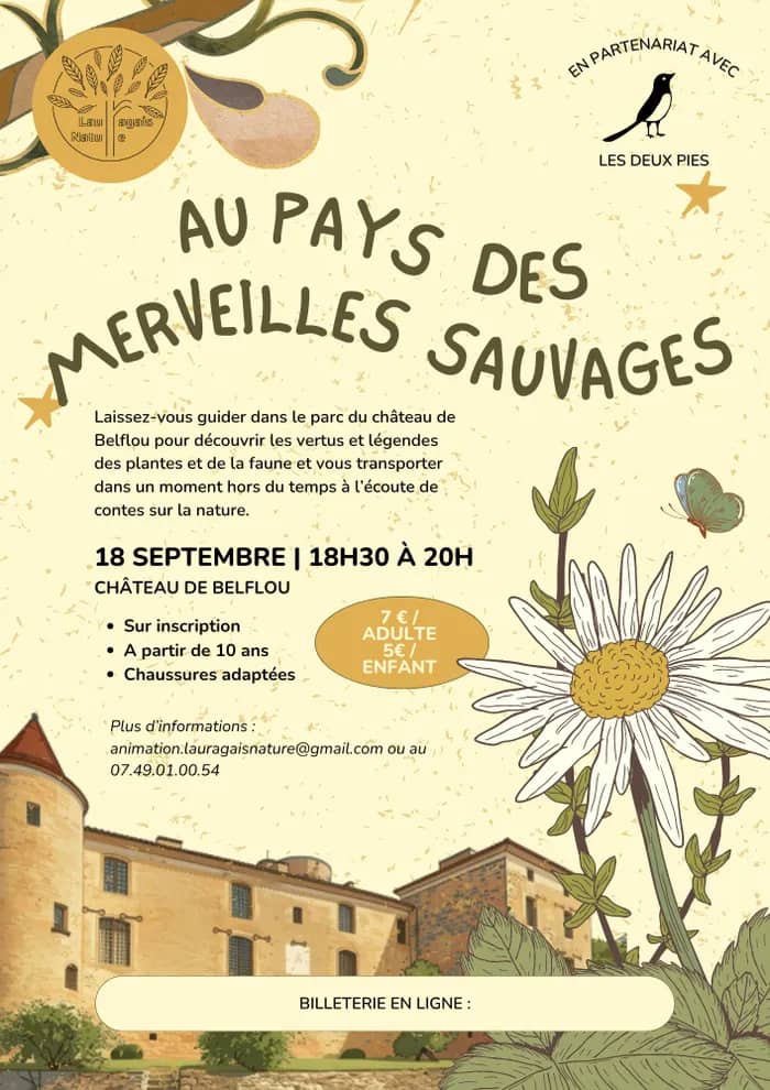 Illustration de l'événement : Balade au pays des merveilles sauvages au château de Belflou