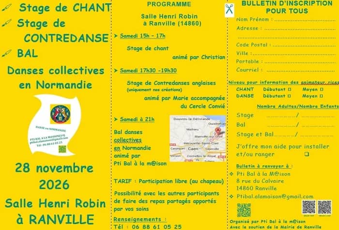 Illustration de l'événement : Stage de Chant, Stage de Contredanse, BAL collectif