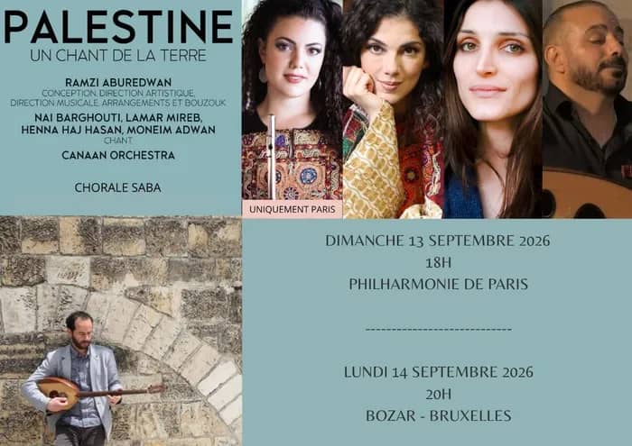 Illustration de l'événement : Concert : "PALESTINE, UN CHANT DE LA TERRE"