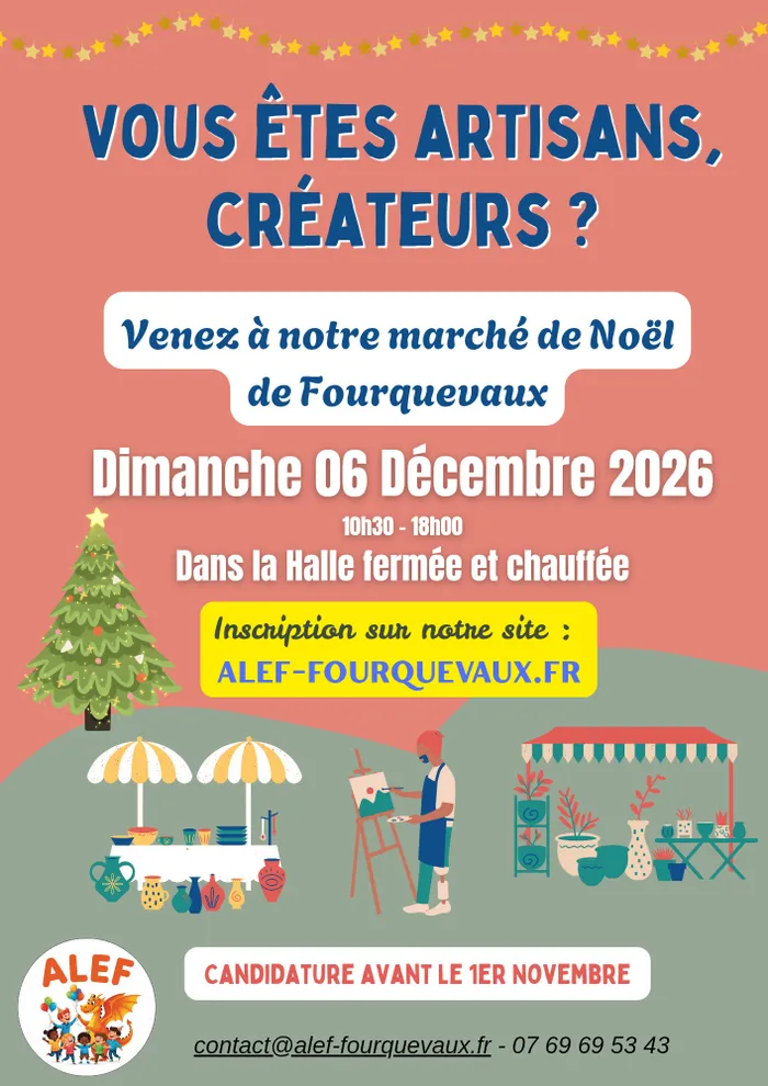 Illustration de l'événement : Recherche d'artisans créateurs marché de Noël 2026 de Fourquevaux