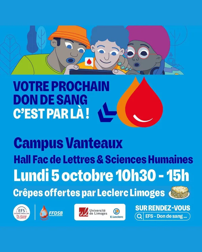 Illustration de l'événement : Don du Sang - EFS Limoges
