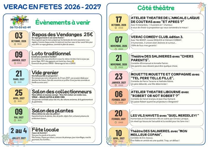 Illustration de l'événement : VERAC - PROGRAMME 2026-2027