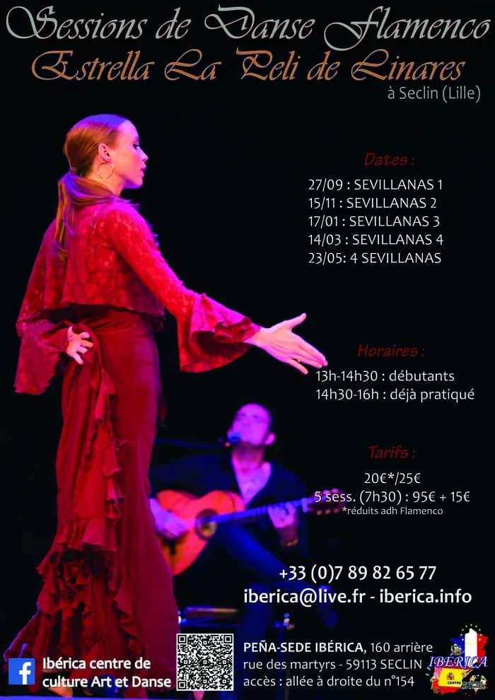 Illustration de l'événement : Stages de danse flamenco sevillanas Ibérica Seclin Hauts de France