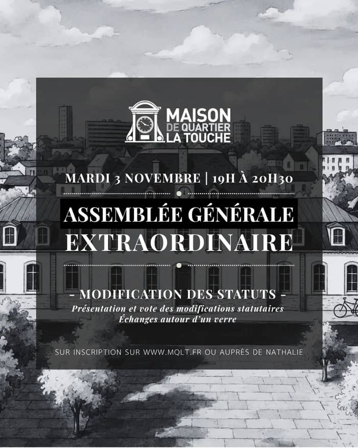 Illustration de l'événement : ASSEMBLÉE GÉNÉRALE EXTRAORDINAIRE – MARDI 3 NOVEMBRE