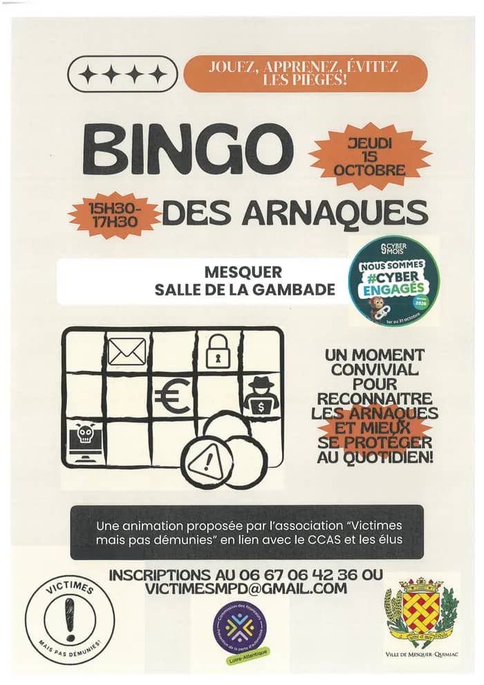 Illustration de l'événement : Bingo des arnaques
