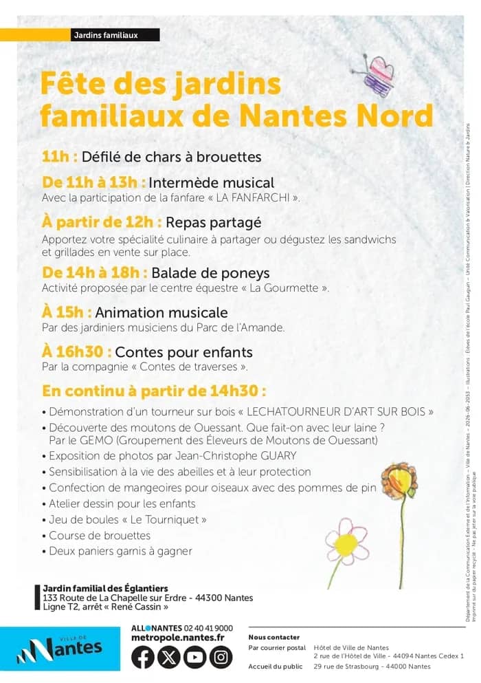 Illustration de l'événement : Fête des jardins familiaux de Nantes Nord