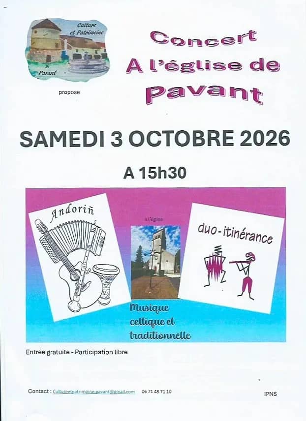 Illustration de l'événement : Concert à l'Eglise de Pavant