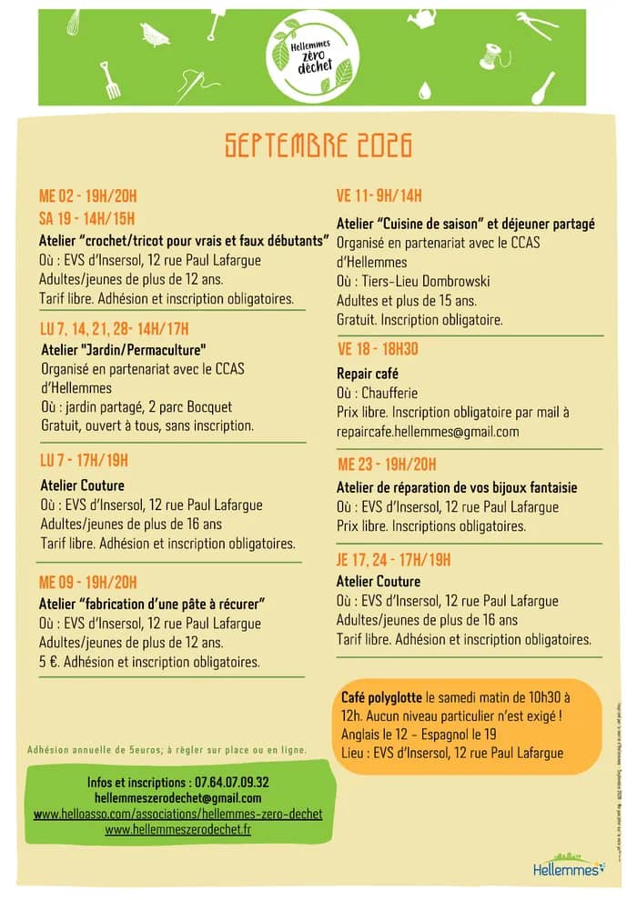 Illustration de l'événement : Hellemmes zéro déchet - Programme de septembre