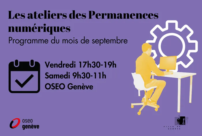 Illustration de l'événement : Ateliers numériques de septembre - Permanence numérique Rive droite