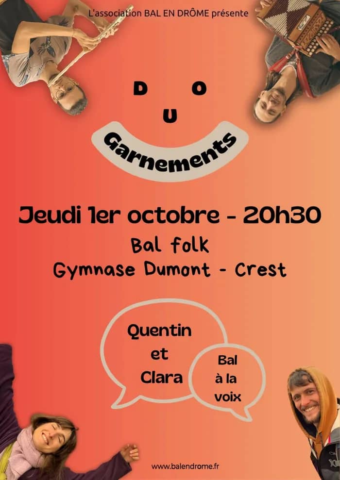 Illustration de l'événement : BAL FOLK : Quentin & Clara + Duo Garnements !